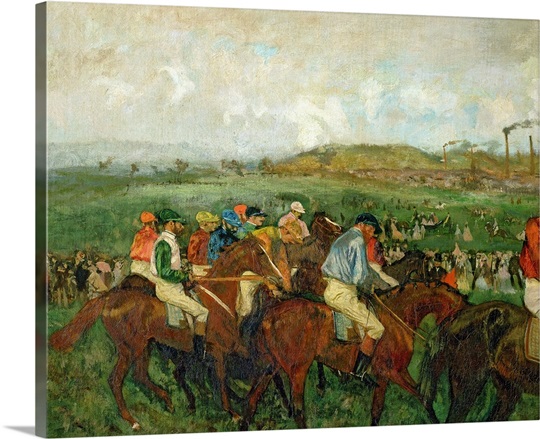 Gentlemen race. Before the Departure, 1862 (oil on canvas)