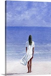 Girl on beach, 1995 (watercolour on paper)