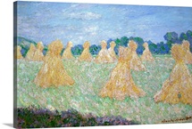 Haystacks, The young Ladies of Giverny, Sun Effect (oil on canvas)