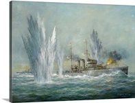 HMS Exeter engaging in the Graf Spree at the Battle of the River Plate, 2009