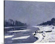 Ice floes on the Seine at Bougival, c.1867 68 (oil on canvas)