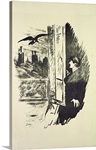 Illustration for The Raven, by Edgar Allen Poe, 1875 (litho)