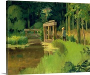In a Park (oil on canvas)
