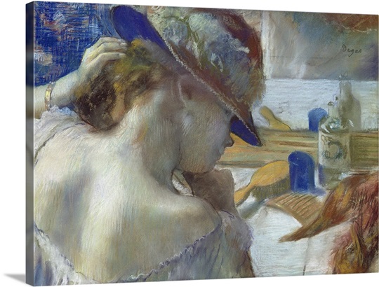 In Front of the Mirror, 1889 (pastel on paper) (see 141380 for unframed version)
