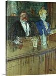 In the Bar: The Fat Proprietor and the Anaemic Cashier, 1898 (gouache on paper)
