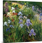 Irises and Oxeye Daisies, 1997 (oil on canvas)