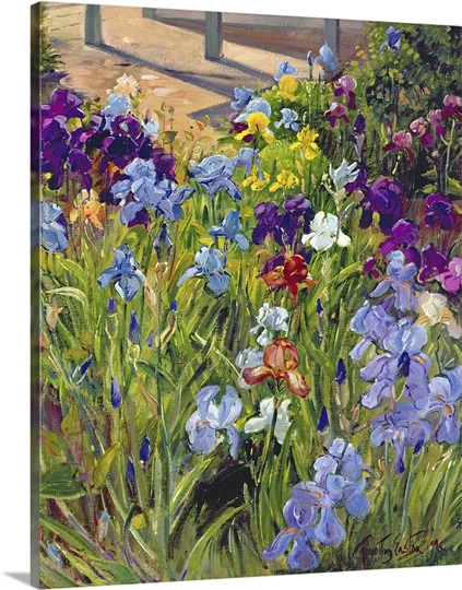Irises and Summer House Shadows, 1996 (oil on canvas)
