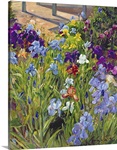 Irises and Summer House Shadows, 1996 (oil on canvas)