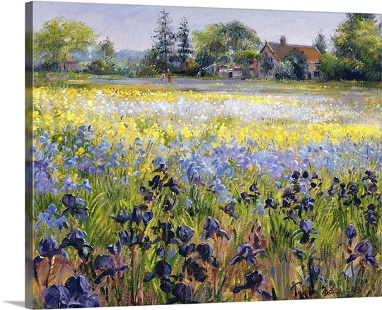Irises and Two Fir Trees, 1993