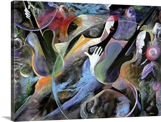 Jammin (oil on board)