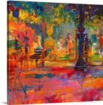 La Terrasse du Jardin (oil on canvas)