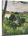 Landscape with red roof or The pine at the Estaque, 1875 76 (oil on canvas)