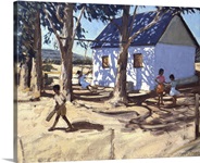 Little white house, Karoo, South Africa (oil on canvas)