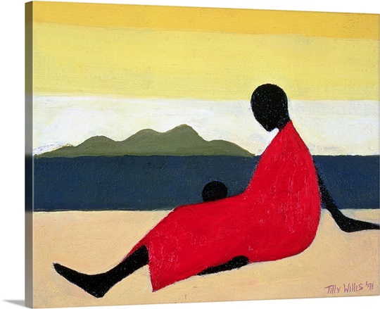 Mother and Child, 1991 (oil on canvas)
