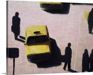 New York Taxis, 1990 (acrylic on canvas)