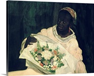 Olympia, detail of the black servant, 1863 (oil on canvas)