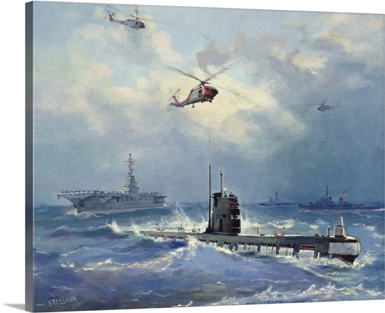 Operation Kama. Carribean Crisis in October 1962 (oil on canvas)
