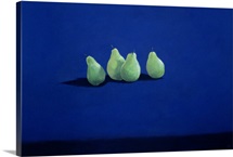 Pears on a Blue Cloth