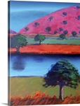 Pink Hill 2 (acrylic on card)