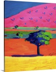 Pink Hill (acrylic on card)