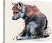 Polish Wolf Pup, 2001 (charcoal