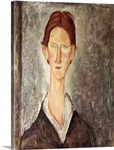Portrait of a Student, c.1918 19 (oil on canvas)