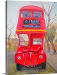 Red Bus (oil on canvas)
