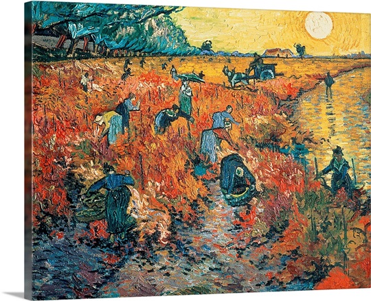 Red Vineyards at Arles, 1888 (oil on canvas)