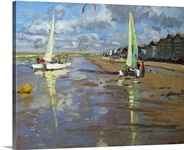 Reflection, Bray Dunes, France (oil on canvas)