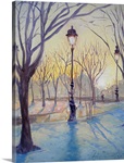 Reflections of lamp post Dome Church, 2010 (oil on canvas)