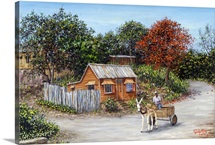 Riding By (oil on canvas)