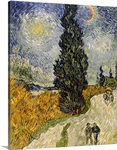 Road with Cypresses, 1890 (oil on canvas)