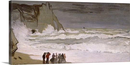 Rough Sea at Etretat, 1868 69 (oil on canvas)