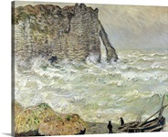 Rough Sea at Etretat, 1883 (oil on canvas)