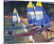 Sailboats, South of France, 1995 (oil on canvas)
