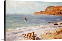 Seascape at Sainte-Adresse (oil on canvas)