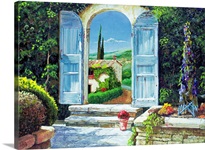 Shuttered Doorway, Volterra, Italy, 1999 (oil on board)