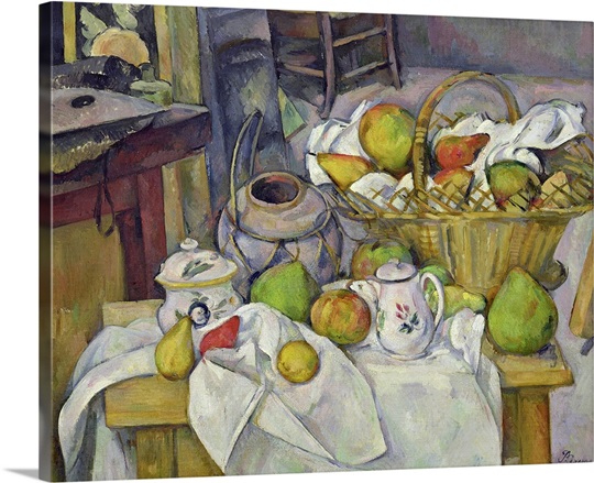 Still life with basket, 1888 90 (oil on canvas)