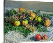 Still Life with Pears and Grapes, 1880 (oil on canvas)
