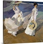 Strolling along the Seashore, 1909 (oil on canvas)