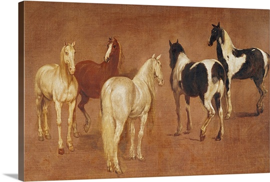 Study of Five Horses (oil on canvas)