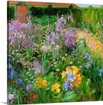 Sweet Rocket, Foxgloves and Irises, 2000 (oil on canvas)