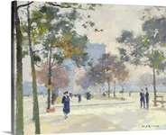 The Arc de Triomphe in Autumn, Paris (oil on canvas)