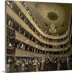 The Auditorium of the Old Castle Theatre, 1888 (oil on canvas)