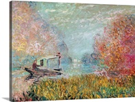 The Boat Studio on the Seine, 1875 (oil on canvas)