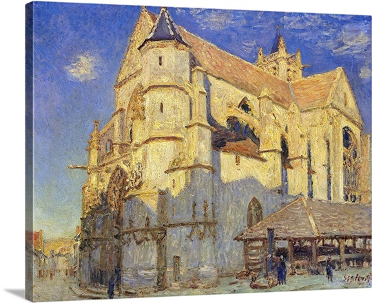The Church at Moret, Frosty Weather, 1893 (oil on canvas)