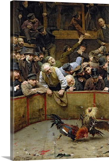 The Cockfight, 1889 (oil on canvas)