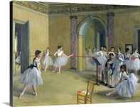 The Dance Foyer at the Opera on the rue Le Peletier, 1872 (oil on canvas)