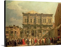 The Doge Visiting the Church and Scuola di San Rocco, c.1735 (oil on canvas)