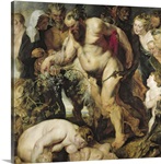 The Drunken Silenus, c.1617 18 (oil on panel)